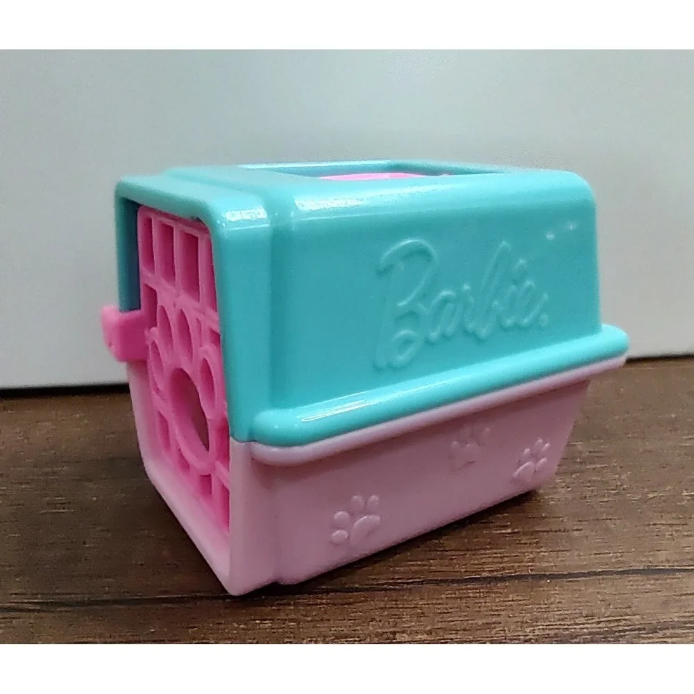Mattel Barbie Doll Pet Boutique Dog Cat Carrier Pink Teal Embossed CARRIER ONLY